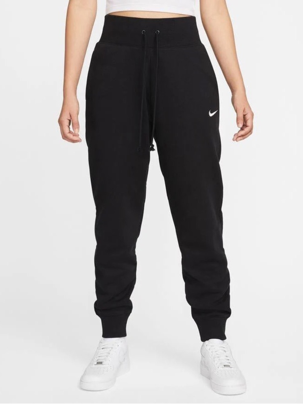 Nike Phoenix Fleece Joggers in Black/Sail, XS